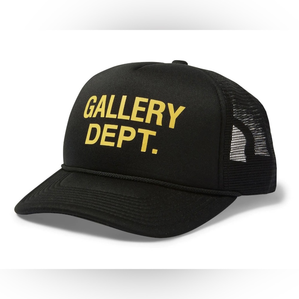 GALLERY DEPT Black Yellow Trucker Hat Cap - 100% Authentic w/ Proof of Purchase
